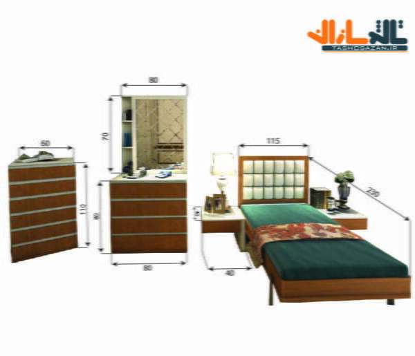 single wall bed vertical size tsh 8010