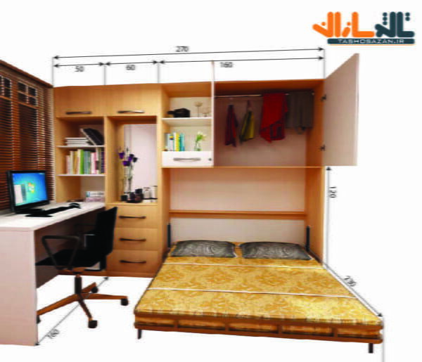 double wall bed vertical size tsh 9022