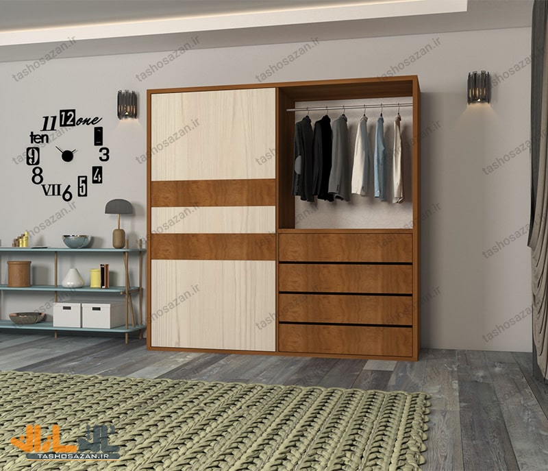 کمد لباس درب ریلی کد TSH-10101
