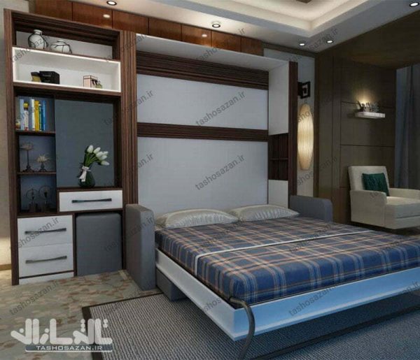 تخت تاشو دونفره عمودی مدل TSH-۹۴۱۳