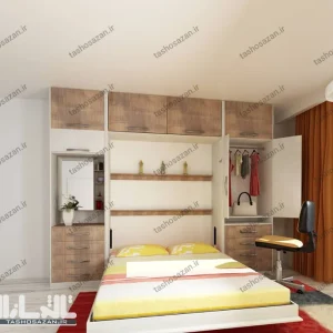 تخت تاشو دو نفره عمودی مدل TSH-۹۴۲۱