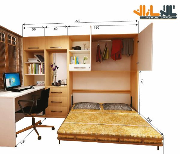 تخت دوبل تاشو دو نفره کد TSH-9022