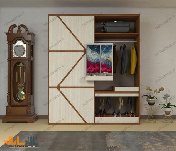 کمد لباس درب ریلی کد TSH-10105