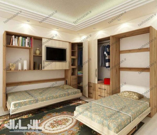 تخت تاشو یک نفره افقی مدل TSH-9814
