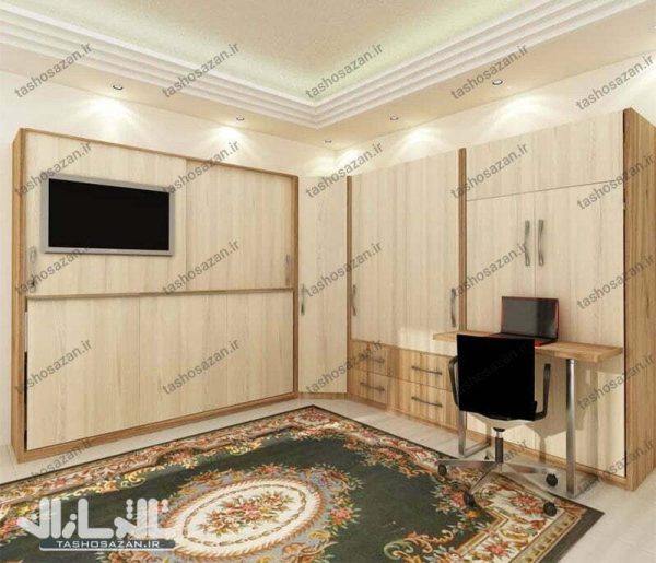 تخت تاشو یک نفره افقی مدل TSH-9814