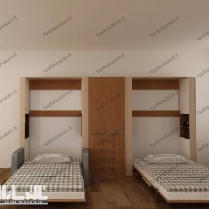 تخت تاشو یک نفره عمودی مدل TSH-9711