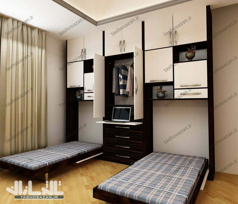 تخت کمجا یک نفره عمودی مدل TSH-9012