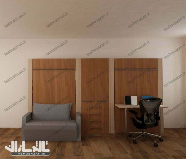 تخت تاشو یک نفره عمودی مدل TSH-9711