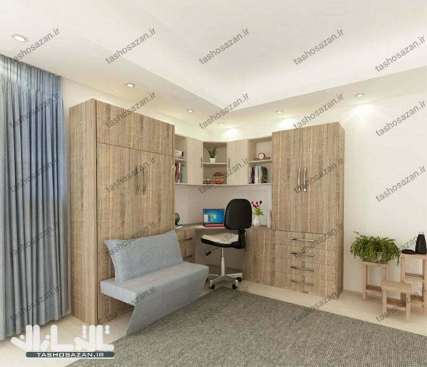 تخت کمجا یک نفره عمودی مدل TSH-9719