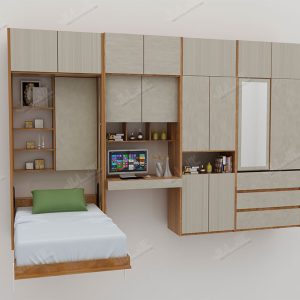 تخت تاشو یک نفره عمودی مدل TSH-9721